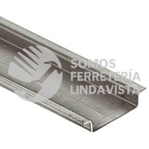 37404 RIEL DIN ZINCADO-BICROMADO DE 7.5 MM DE PROFUN Y 2 MTS DE LONG. LEG