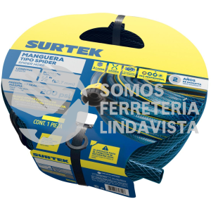 M12S20P MANGUERA PARA JARDÍN SPIDER CON CONECTOR PLÁSTICO 1/2", 20 M SURTEK