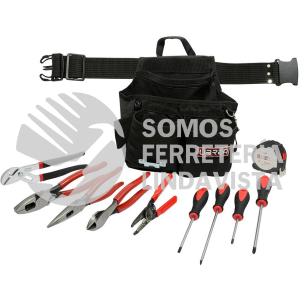 JE11 JUEGO COMBINADO DE HERRAMIENTA PARA ELECTRICISTA EN PORTAHERRAMIENTAS, 17 PIEZAS URREA