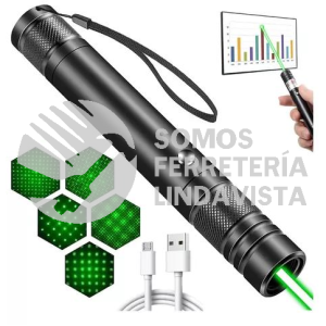 PUNTERO LASER VERDE PROYECTOR CARGA USB RECARGABLE 5000MW ANBOLM