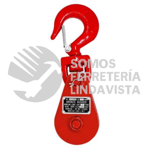 274160 POLEA GIRATORIA CON GANCHO 3" Y SEGURO CAPACIDAD 2 TON OBI