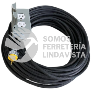EXTENSION USO RUDO 3X10 DE 25 METROS CON CONTACTO DOBLE