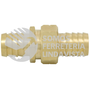 130372 CONECTOR PARA MANGUERA DE RIEGO DE LATON, 1/2" MACHO-HEMBRA SURTEK