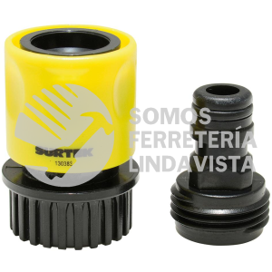 130383 JUEGO DE CONECTORES PARA MANGUERA DE RIEGO CON SISTEMA CLICK Y ADAPTADOR 3/4" GHT,2 PIEZAS SURTEK