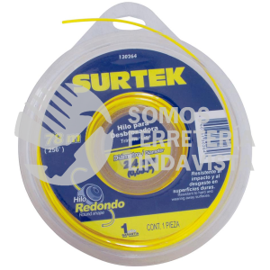 130264 NAILON PARA DESBROZADORA DOBLE BLISTER, 2.4 MM X 78 M SURTEK