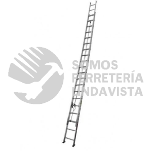 112240 ESCALERA EXTENSION ALUMINIO 40 ESCALONES TIPO II 102KG/225LBS PELDAÑOS