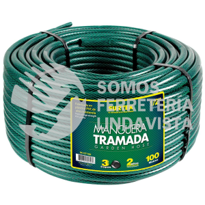 M12T100 MANGUERA PARA JARDIN TRAMADA EN ROLLO VERDE 1/2", 100 M SURTEK