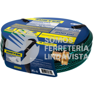 M12T10 MANGUERA PARA JARDIN TRAMADA EN ROLLO VERDE 1/2", 10 M SURTEK