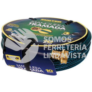 M34T25 MANGUERA PARA JARDIN TRAMADA EN ROLLO VERDE 3/4", 25 M SURTEK