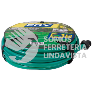 M12L10P MANGUERA PARA JARDIN LISA EN ROLLO 2 CAPAS 1/2", 10 M FOY