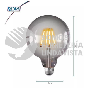 122106 FOCO LED SMOKE TIPO GLOBO G25 4W DIMEABLE, E27 AKSI