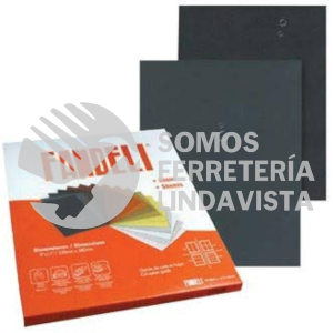 G-600 PAQUETE DE HOJAS DE LIJA PARA AGUA GRANO 600 9" X 11" FANDELI C/50PZS