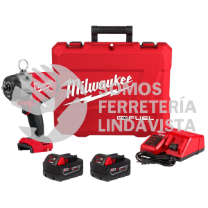 2966-22 LLAVE IMPACTO DE 1/2" M18 CON 2 BATERIAS Y CARGADOR CON ESTUCHE