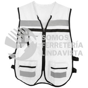 CHALECO TIPO BRIGADISTA UNITALLA COLOR BLANCO