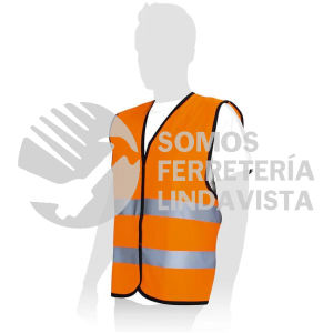108102 CHALECO CON CINTA DOBLE DE POLIESTER NARANJA AKSI