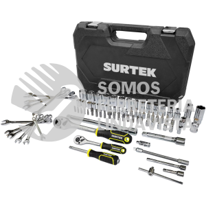 JCM4S JUEGO COMBINADO DE HERRAMIENTA PARA MECÁNICO 84 PIEZAS, CON MALETÍN PLÁSTICO SURTEK