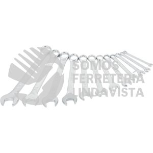 F12MR JUEGO DE LLAVES COMBINADAS SATINADAS MÉTRICAS, 12 PUNTAS, 12 PIEZAS EN RACK SURTEK
