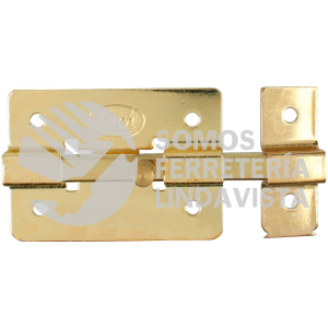 PASL5 PASADOR DE SOBREPONER DE BARRA LATÓN BRILLANTE 5 CM LOCK