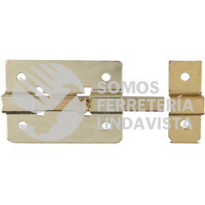PASL8 PASADOR DE SOBREPONER DE BARRA LATÓN BRILLANTE 8 CM LOCK