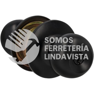 43POP POMO CILÍNDRICO BOLA FUNCIÓN ENTRADA, ACERO NEGRO, LLAVE ESTÁNDAR LOCK