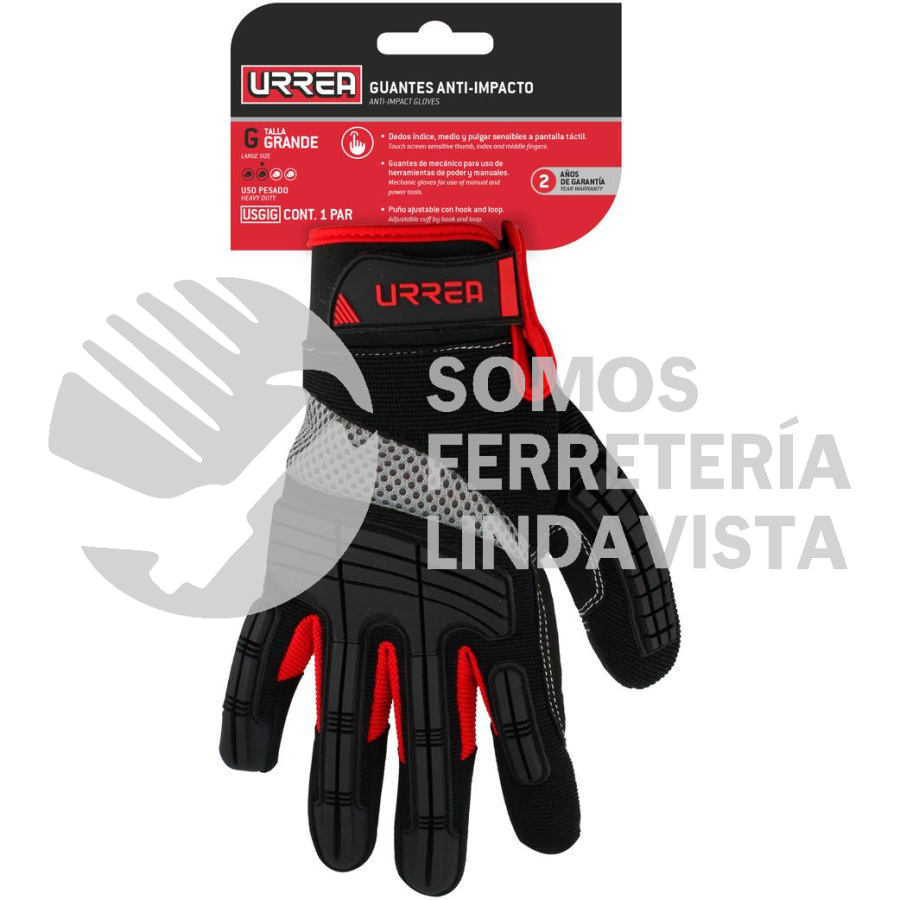 USGIX GUANTES MECÁNICO ANTI-IMPACTO EG URREA