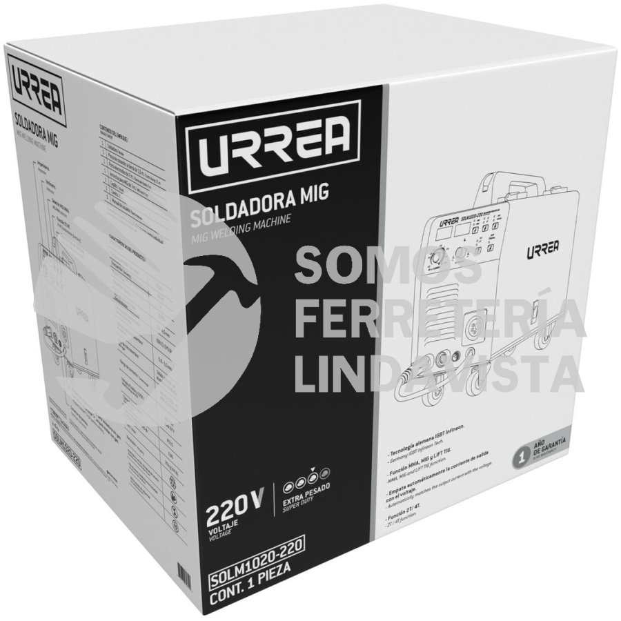 SOLM1020-220 SOLDADORA MICROALAMBRE 200 A 220 V URREA