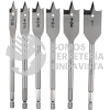 JBM6 JUEGO DE BROCAS PARA MADERA DE ACERO AL CARBONO TIPO MANITA, 6 PIEZAS URREA