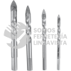 JBVU4 JUEGO DE BROCAS PARA VIDRIOS Y AZULEJOS, 4 PIEZAS URREA