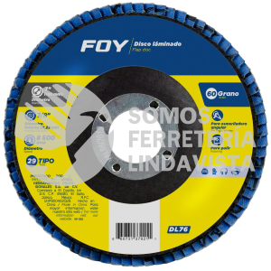 DL76 DISCO LAMINADO TIPO 29 GRANO 60, 7" FOY