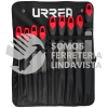UFJB9 JUEGO DE LIMAS COMBINADAS CON MANGO BIMATERIAL, 9 PIEZAS URREA
