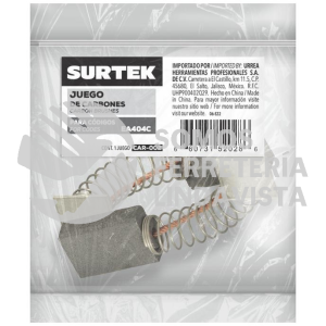 CAR-187 JUEGO DE CARBONES PARA EA609A, 2 PIEZAS SURTEK