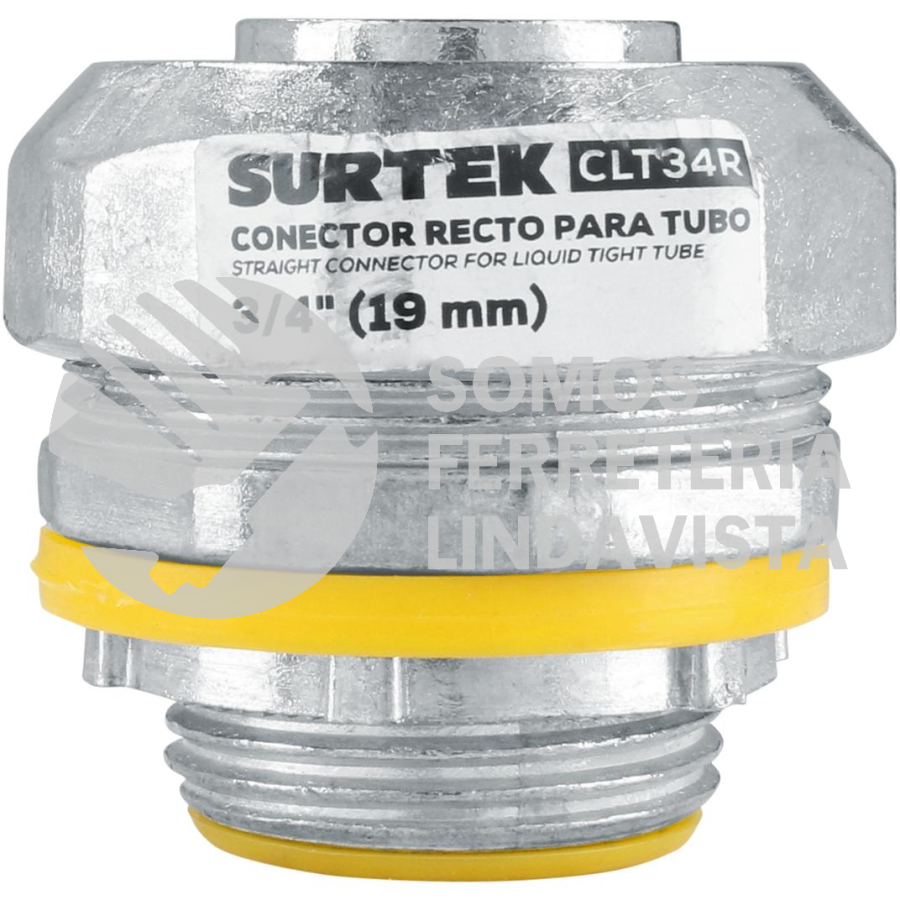 CLT34R CONECTOR RECTO PARA TUBO LIQUID TIGHT 3/4" SURTEK
