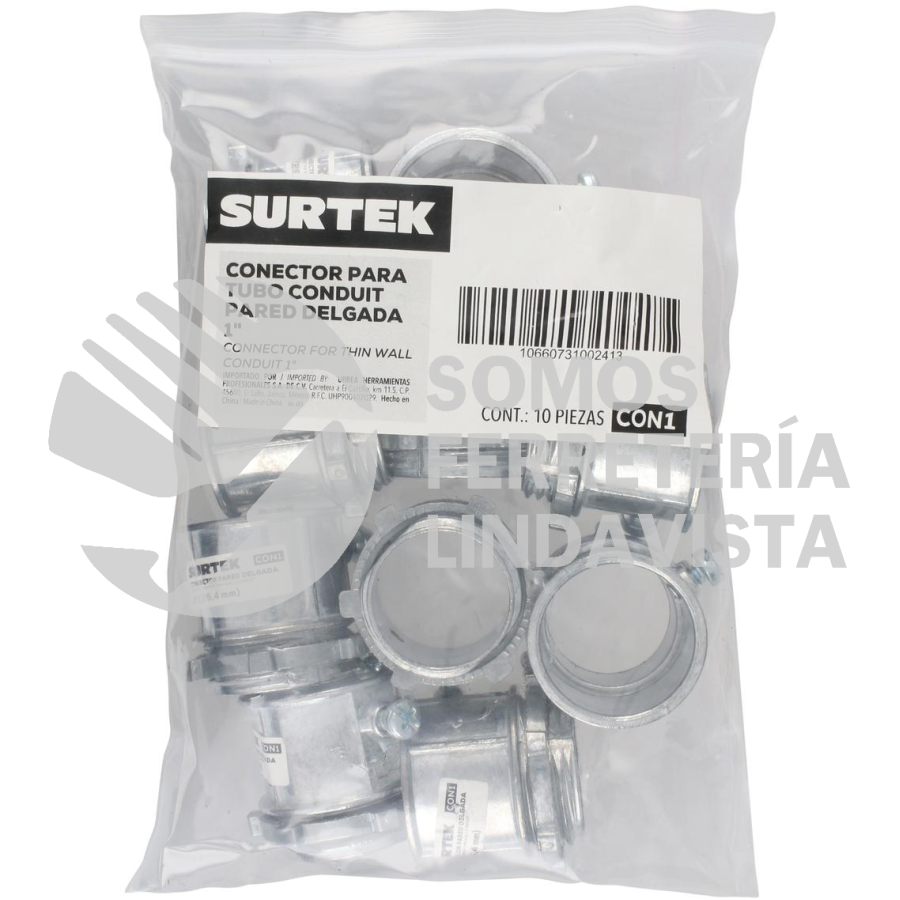 CON1 CONECTOR PARA TUBO CONDUIT PARED DELGADA 1" SURTEK