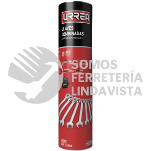1201TF JUEGO DE LLAVES COMBINADAS PULIDO ESPEJO EN PULGADAS, 12 PUNTAS, 15 PIEZAS TUBO FC URREA