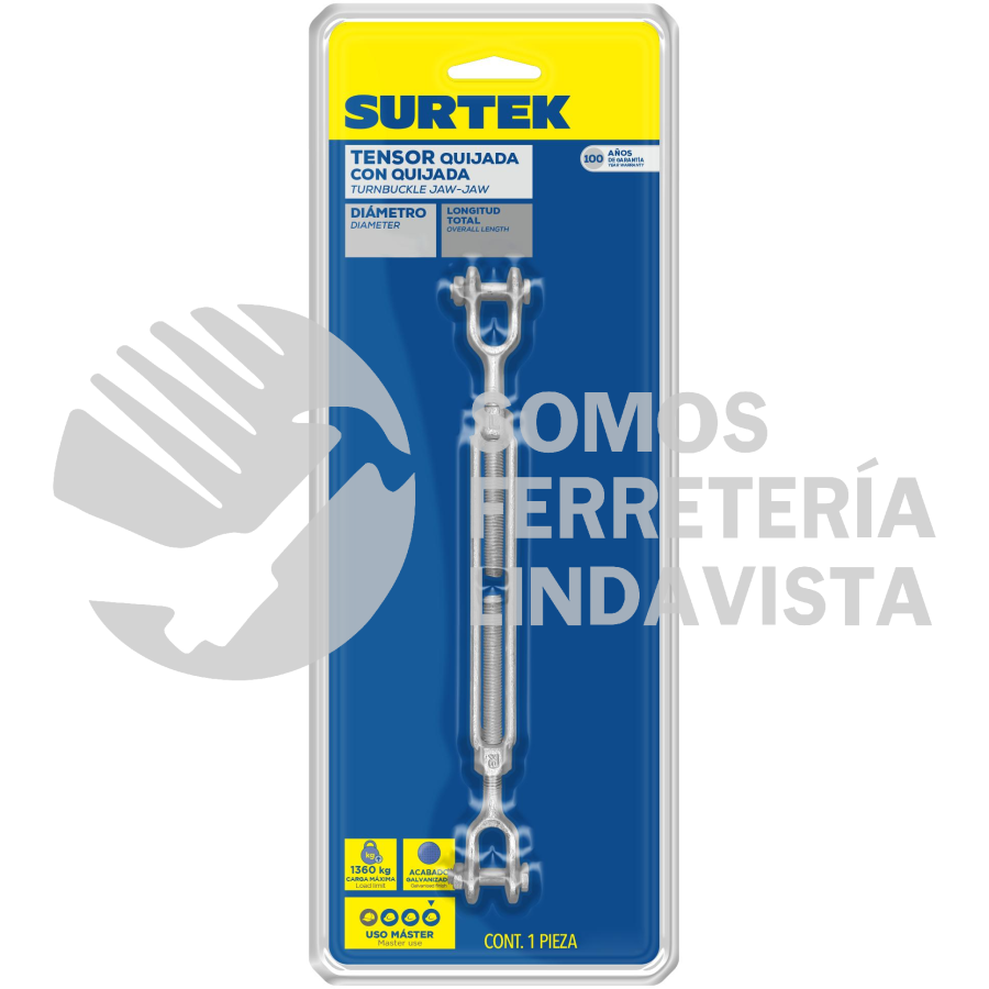 TEN79Q TENSOR DE ACERO FORJADO QUIJADA - QUIJADA 5/8" X 9" SURTEK