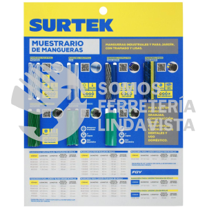 MUMAN MUESTRARIO DE MANGUERAS INDUSTRIALES Y PARA JARDÍN SURTEK