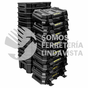 CPS19NT CAJAS PORTAHERRAMIENTAS PLÁSTICAS COLOR NEGRO CON BROCHES PLÁSTICOS Y CHAROLA 19", 15 PZ SURTEK