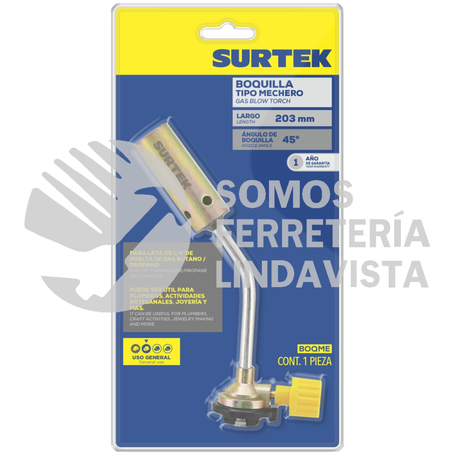 BOQME BOQUILLA PARA LATA DE GAS TIPO MECHA SURTEK