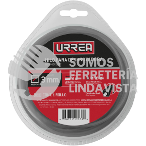 ND3 NAILON CUADRO DUAL PARA DESBROZADORA DOBLE BLÍSTER, 3 MM X 9 M URREA