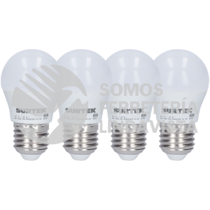 PLBD14 PAQUETE DE 4 LÁMPARAS DE LED TIPO BULBO A19, 14 W LUZ DE DÍA SURTEK