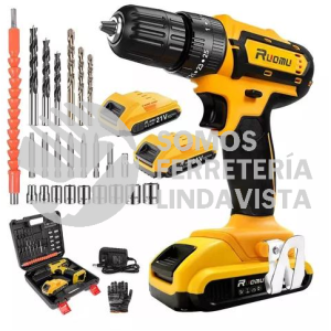 XMMXF034YE TALADRO DESTORNILLADOR INALAMBRICO KIT DE TALADROS IMPACTO RUOMU
