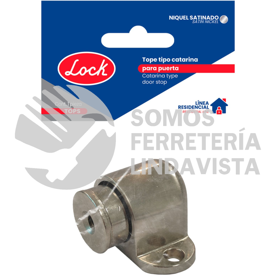 TOPMS TOPE MAGNÉTICO PARA PUERTA NÍQUEL SATINADO LOCK