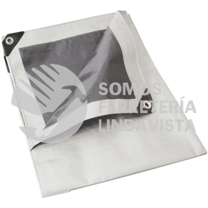 LE3X3B LONA DE POLIETILENO COLOR BLANCO CON FONDO PLATA, 3 X 3 M FOY