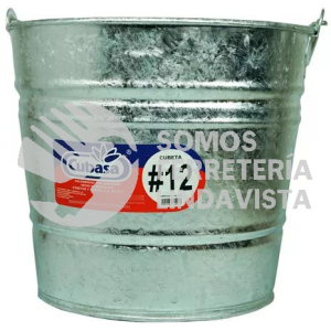 MCUB-2060-0 CUBETA DE LAMINA GALVANIZADA NO. 12 CUBASA