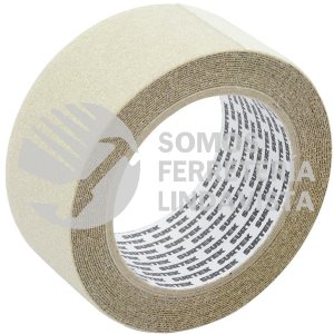 137368 CINTA ANTIDERRAPANTE ANCHO 50 MM DE 5 M, TRANSPARENTE SURTEK
