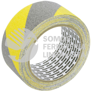 137369 CINTA ANTIDERRAPANTE ANCHO 50 MM DE 5 M, COLOR AMARILLO/GRIS SURTEK