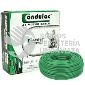 CTHW16V CABLE CON AISLAMINTO TIPO THW CAL.16 AWG 90° 600V VERDE CONDULAC