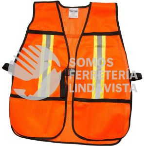 137376 CHALECO DE SEGURIDAD DE MALLA DE POLIESTER CON CORREAS AJUSTABLES NARANJA UNITALLA SURTEK