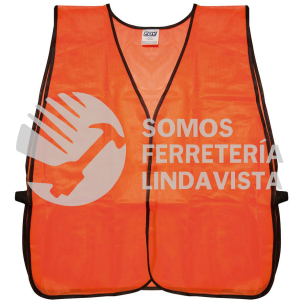 144172 CHALECO DE SEGURIDAD DE MALLA DE POLIESTER PARA USO DE DIA NARANJA UNITALLA FOY